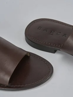 New Ciabatte tacco 1cm pelle testa Donna Ciabatte