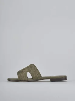 Discount Ciabatte tacco 1cm pelle Donna Ciabatte