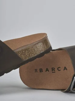 Sale Ciabatte tacco 1cm pelle Donna Ciabatte