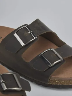 Best Ciabatte tacco 1cm pelle Uomo Ciabatte