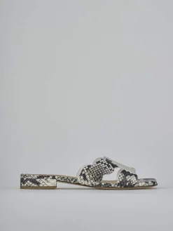 Sale Ciabatte tacco 1cm pitone Donna Ciabatte