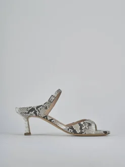 Clearance Ciabatte tacco 5cm pitone Donna Ciabatte