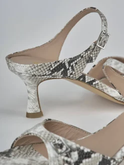 Clearance Ciabatte tacco 5cm pitone Donna Ciabatte