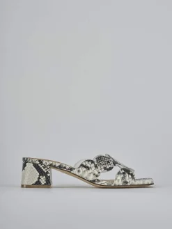 Online Ciabatte tacco 5cm pitone Donna Ciabatte