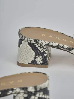 Online Ciabatte tacco 5cm pitone Donna Ciabatte