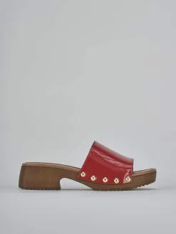 New Ciabatte tacco 3cm vernice Donna Ciabatte