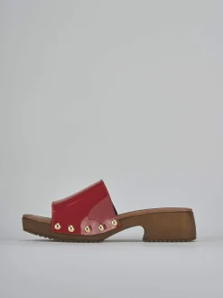 New Ciabatte tacco 3cm vernice Donna Ciabatte