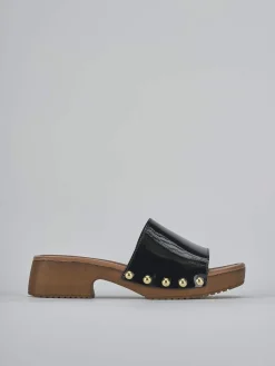 New Ciabatte tacco 3cm vernice Donna Ciabatte