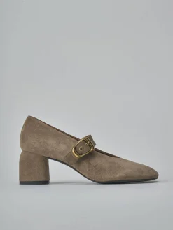 Clearance Décolleté tacco 6cm camoscio Donna Décolleté