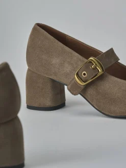 Clearance Décolleté tacco 6cm camoscio Donna Décolleté