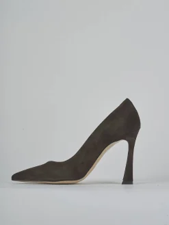 Online Décolleté tacco 9cm camoscio testa Donna Décolleté