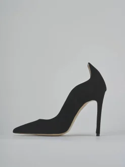 Clearance Décolleté tacco 10cm camoscio Donna Décolleté