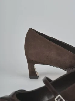 Discount Décolleté tacco 5cm camoscio testa Donna Décolleté