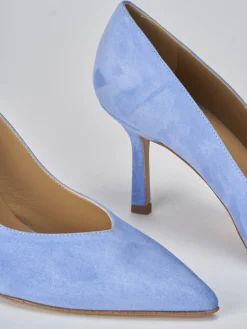 Décolleté tacco 7cm camoscio Donna Décolleté