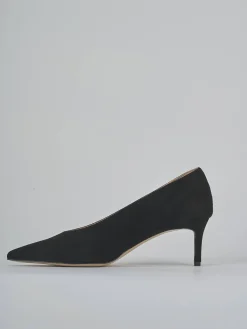 Clearance Décolleté tacco 5cm camoscio Donna Décolleté