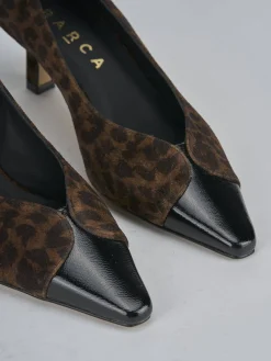 Clearance Décolleté tacco 6cm camoscio Donna Décolleté