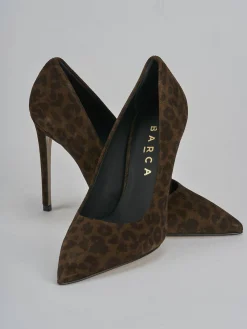 Outlet Décolleté tacco 10cm camoscio Donna Décolleté