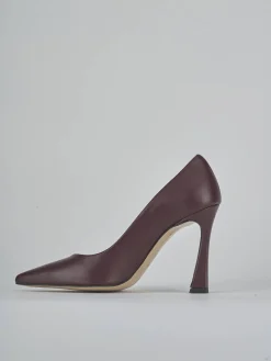 Hot Décolleté tacco 9cm pelle bordo' Donna Décolleté