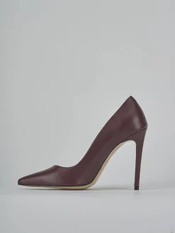Outlet Décolleté tacco 10cm pelle bordo' Donna Décolleté