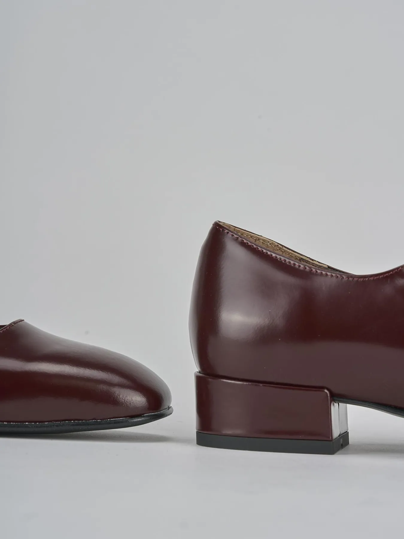 Discount Décolleté tacco 3cm pelle bordo' Donna Décolleté