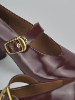 Online Décolleté tacco 6cm pelle bordo' Donna Décolleté