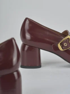 Online Décolleté tacco 6cm pelle bordo' Donna Décolleté