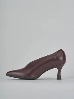 New Décolleté tacco 7cm pelle bordo' Donna Décolleté