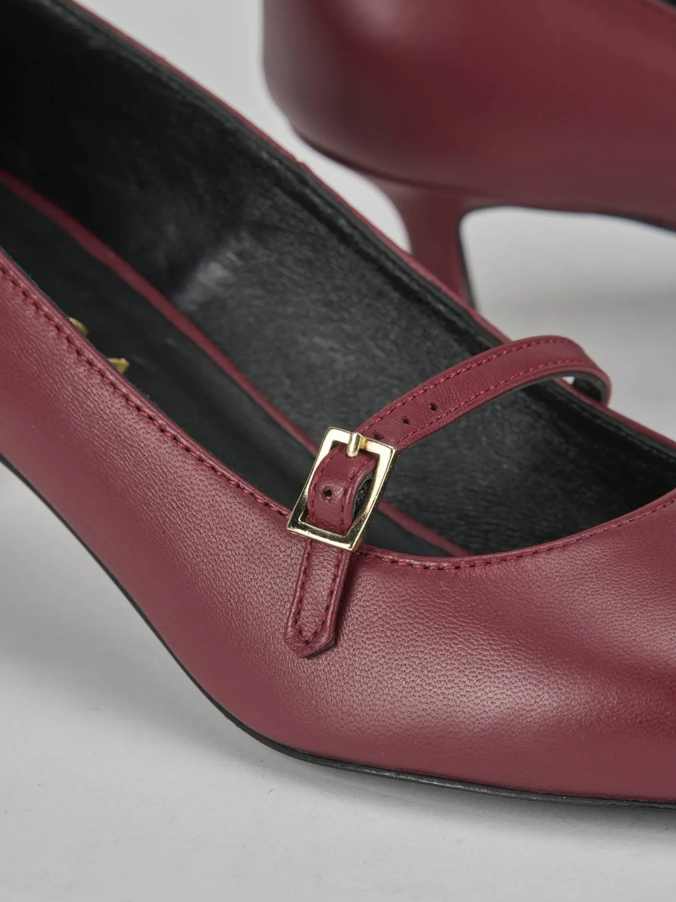 Sale Décolleté tacco 3cm pelle bordo' Donna Décolleté