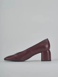 Clearance Décolleté tacco 6cm pelle bordo' Donna Décolleté