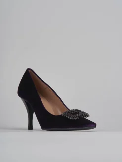 Clearance Décolleté tacco 9cm velluto Donna Décolleté