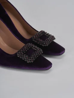 Clearance Décolleté tacco 9cm velluto Donna Décolleté