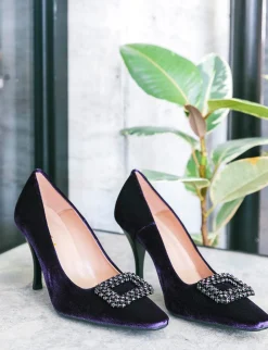 Clearance Décolleté tacco 9cm velluto Donna Décolleté