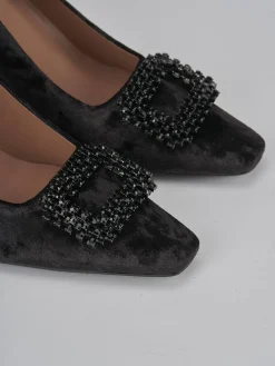 Discount Décolleté tacco 9cm velluto Donna Décolleté