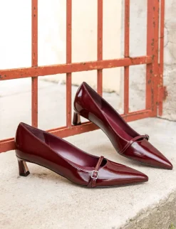 Outlet Décolleté tacco 5cm vernice bordo' Donna Décolleté