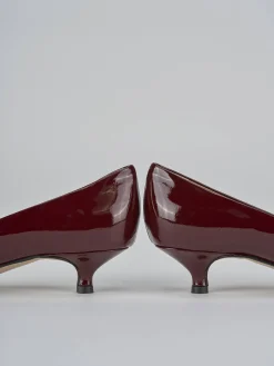 Hot Décolleté tacco 3cm vernice bordo' Donna Décolleté