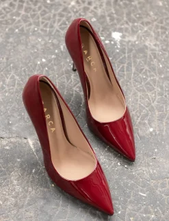 Clearance Décolleté tacco 10cm vernice bordo' Donna Décolleté