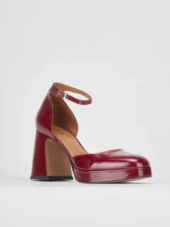 New Décolleté tacco 9cm vernice bordo' Donna Décolleté