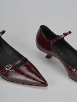 Décolleté tacco 4cm vernice bordo' Donna Décolleté