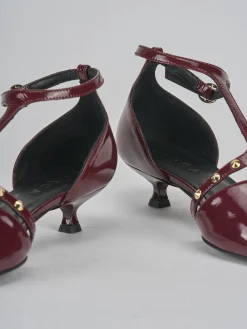 Discount Décolleté tacco 3cm vernice bordo' Donna Décolleté