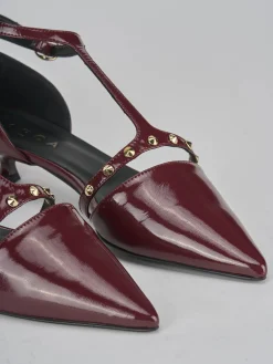 Discount Décolleté tacco 3cm vernice bordo' Donna Décolleté