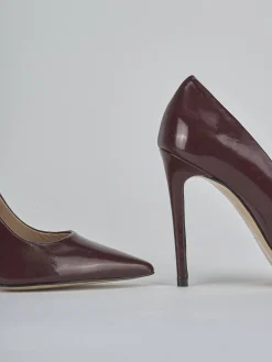 Outlet Décolleté tacco 10cm vernice bordo' Donna Décolleté