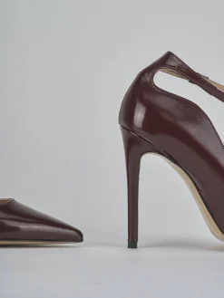 Outlet Décolleté tacco 10cm vernice bordo' Donna Décolleté