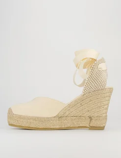 Discount Espadrilla zeppa 9 cm tessuto Donna Espadrillas