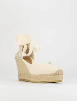 Discount Espadrilla zeppa 9 cm tessuto Donna Espadrillas