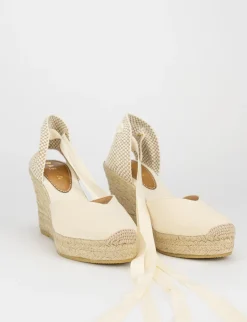 Discount Espadrilla zeppa 9 cm tessuto Donna Espadrillas