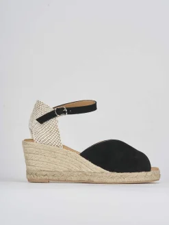 Sale Espadrillas tacco 7cm camoscio Donna Espadrillas