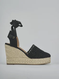 New Espadrillas tacco 11cm camoscio sostenible Donna Espadrillas