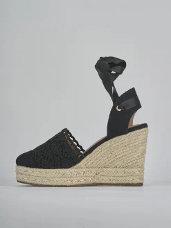 New Espadrillas tacco 11cm camoscio sostenible Donna Espadrillas