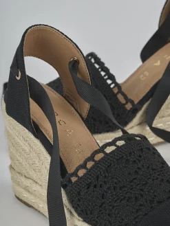 New Espadrillas tacco 11cm camoscio sostenible Donna Espadrillas