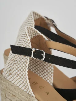 Outlet Espadrillas tacco 9cm camoscio Donna Espadrillas